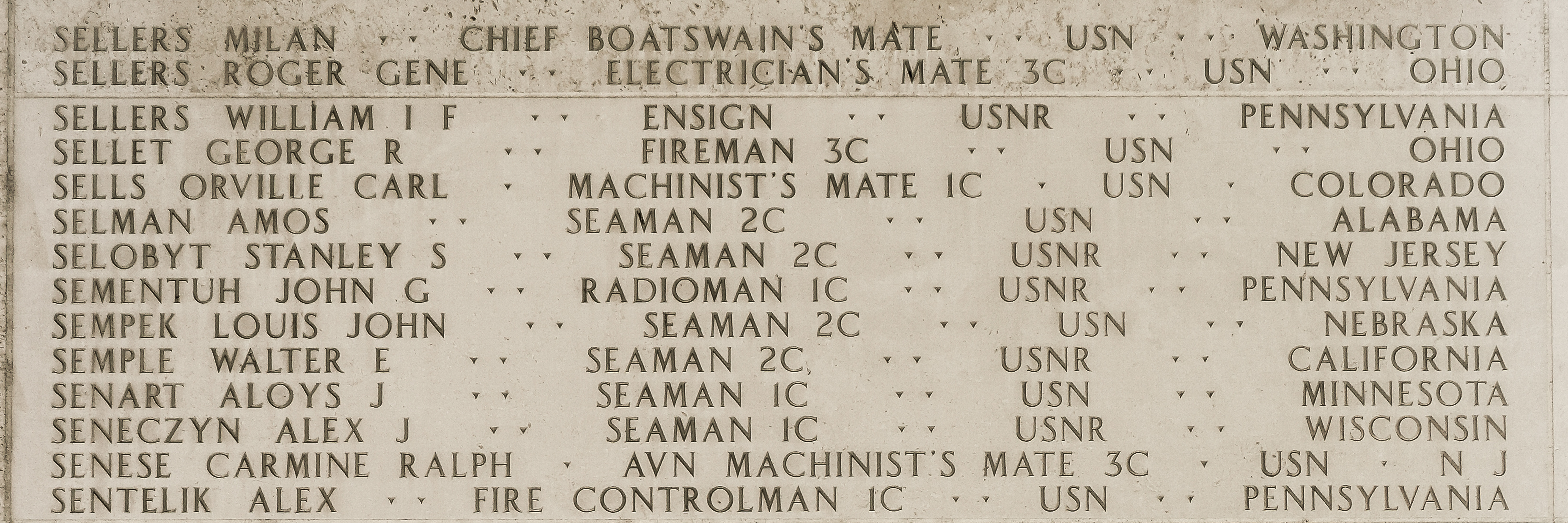 Alex J. Seneczyn, Seaman First Class